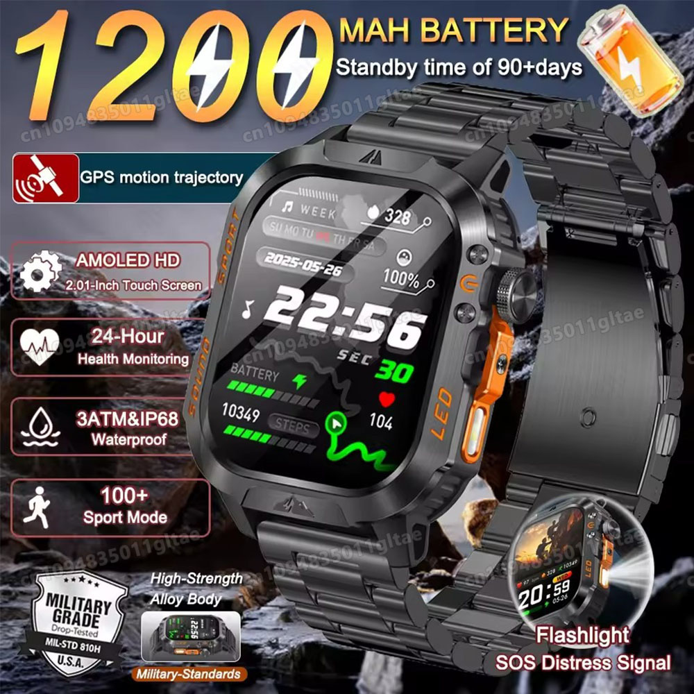 Phase Esports & Gaming Festival - 2026 Novo Smartwatch Militar Masculino IP67
