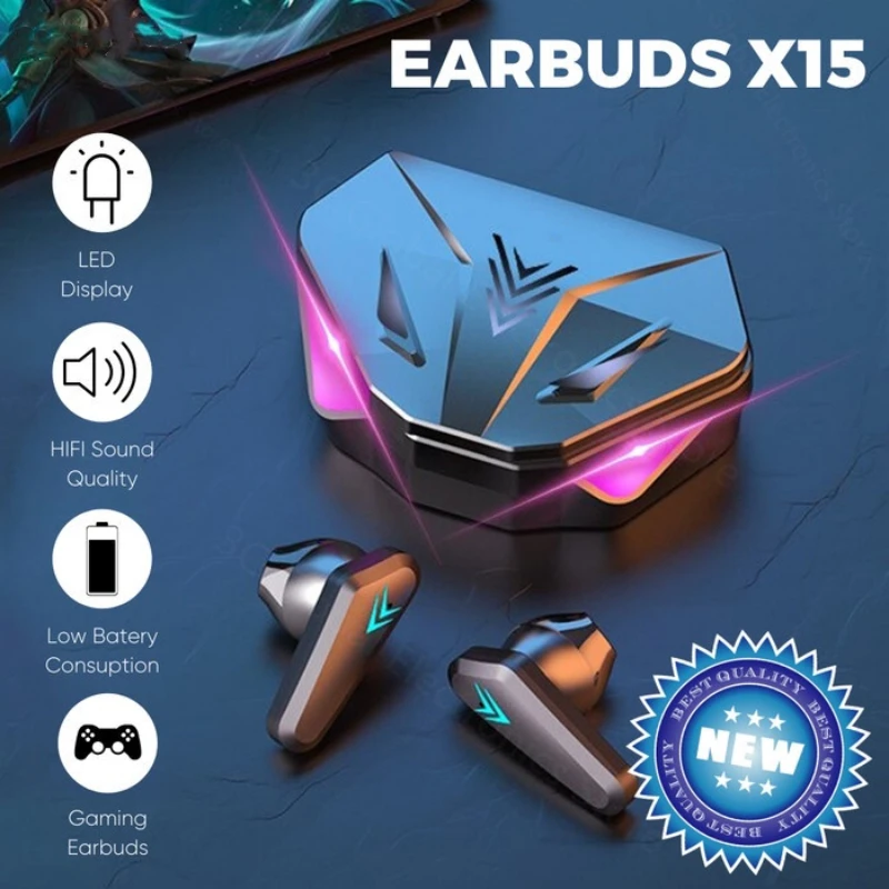1PCS X15 TWS X15 Pro Fone de O - Esports Gaming Gear avaliação e preço